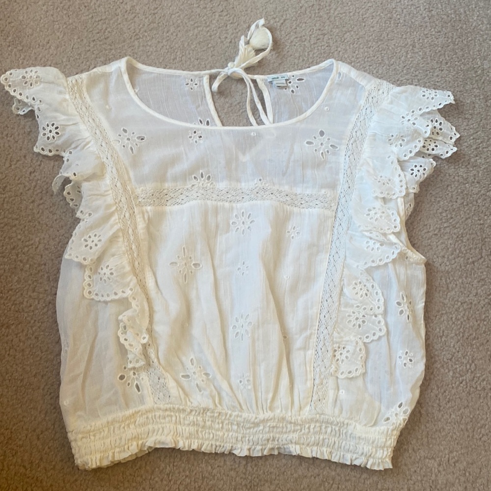 White crochet lace top